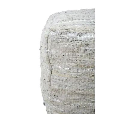 PUFF DELHI KWADRATOWY 50X50X40 cm (90% SKÓRA / 10% BAWEŁNA)